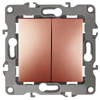 Переключатель без рамки Эра S12 2-кл проходной 10А медь картинка